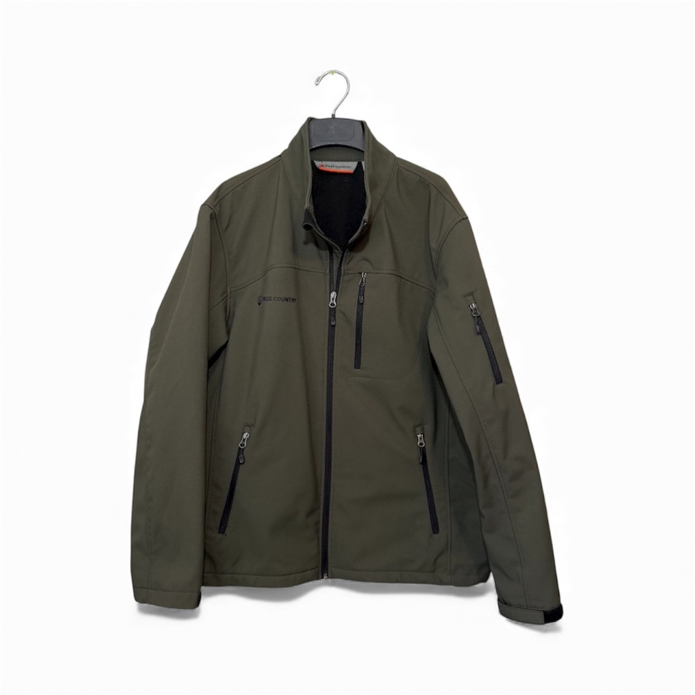 Free Country Soft Shell Jacket Olive Green Size XL